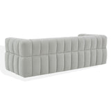 Safavieh Calyna Channel Tufted Velvet Sofa Light Grey SFV4821D