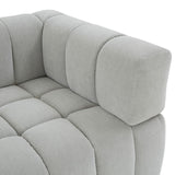 Safavieh Calyna Channel Tufted Velvet Sofa Light Grey SFV4821D