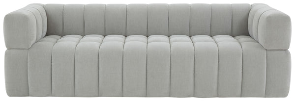 Safavieh Calyna Channel Tufted Velvet Sofa Light Grey SFV4821D
