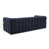 Safavieh Calyna Channel Tufted Velvet Sofa Navy SFV4821E