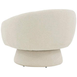 Safavieh Petryna Boucle Swivel Accent Chair Cream Wood / Fabric / Foam SFV4822B