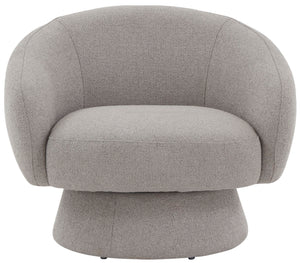 Safavieh Petryna Boucle Swivel Accent Chair Grey Wood / Fabric / Foam SFV4822C