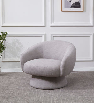 Safavieh Petryna Boucle Swivel Accent Chair Grey Wood / Fabric / Foam SFV4822C