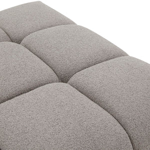 Safavieh Petryna Boucle Tufted Ottoman Grey Wood / Fabric / Foam SFV4823C