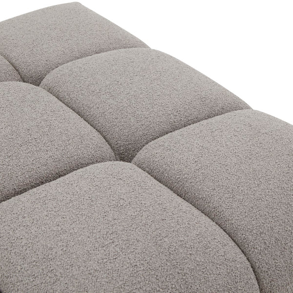Safavieh Petryna Boucle Tufted Ottoman Grey Wood / Fabric / Foam SFV4823C