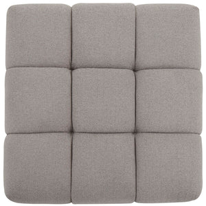 Safavieh Petryna Boucle Tufted Ottoman Grey Wood / Fabric / Foam SFV4823C