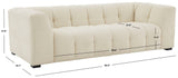 Safavieh Petryna Boucle Tufted Sofa Ivory Wood / Fabric / Foam SFV4824A