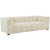 Safavieh Petryna Boucle Tufted Sofa Ivory Wood / Fabric / Foam SFV4824A