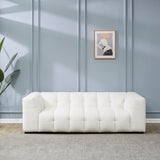 Safavieh Petryna Boucle Tufted Sofa IIX Cream SFV4824B