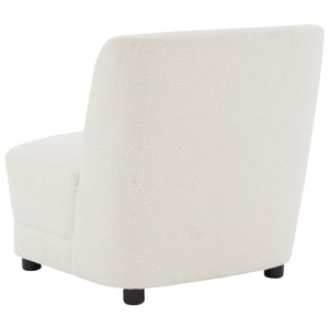 Safavieh Nessa Boucle Accent Chair Ivory / Black Wood / Fabric / Foam SFV4825A