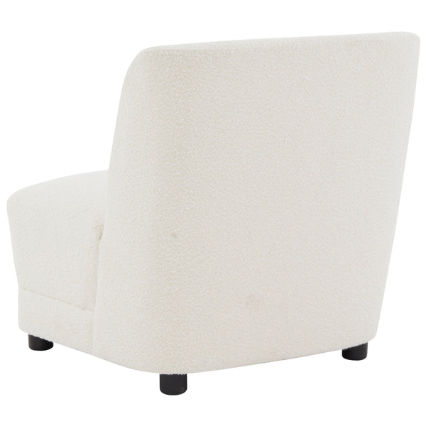 Safavieh Nessa Boucle Accent Chair Ivory / Black Wood / Fabric / Foam SFV4825A