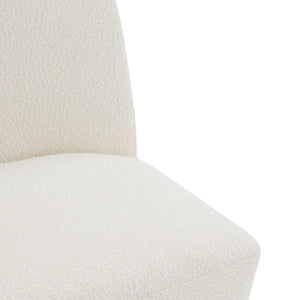 Safavieh Nessa Boucle Accent Chair Ivory / Black Wood / Fabric / Foam SFV4825A