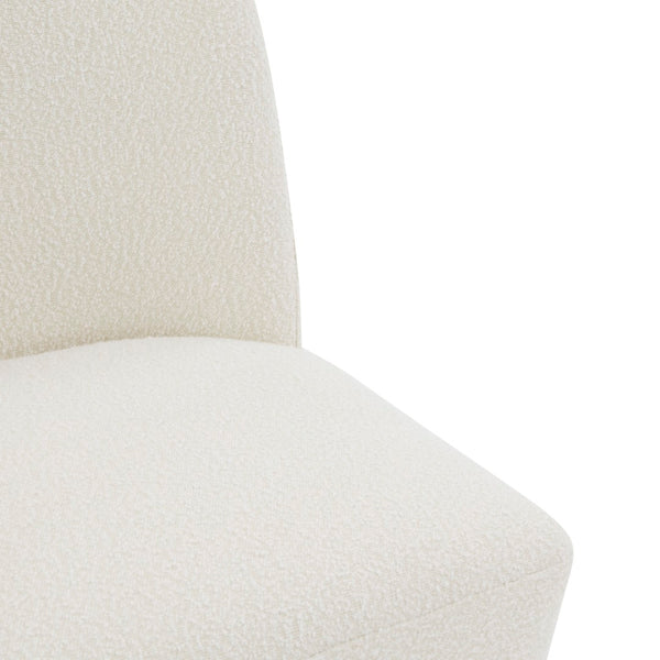 Safavieh Nessa Boucle Accent Chair Ivory / Black Wood / Fabric / Foam SFV4825A