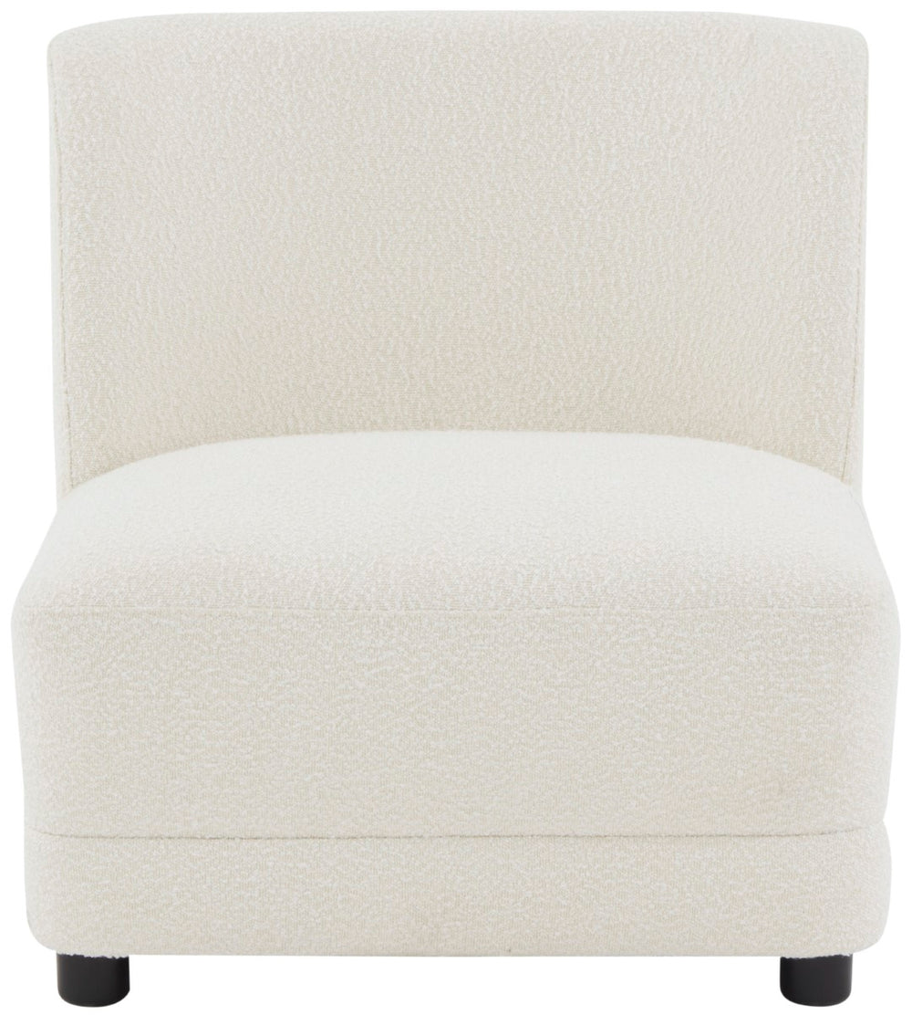 Safavieh Nessa Boucle Accent Chair Ivory / Black Wood / Fabric / Foam SFV4825A