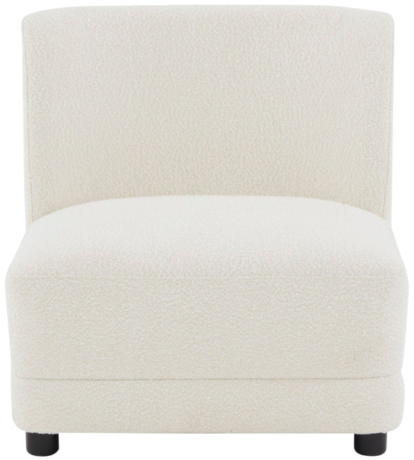 Safavieh Nessa Boucle Accent Chair Ivory / Black Wood / Fabric / Foam SFV4825A