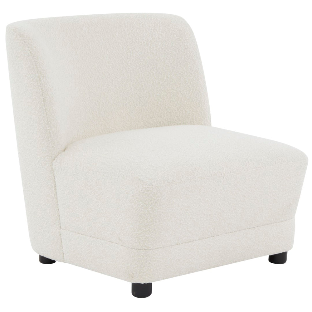 Safavieh Nessa Boucle Accent Chair Ivory / Black Wood / Fabric / Foam SFV4825A