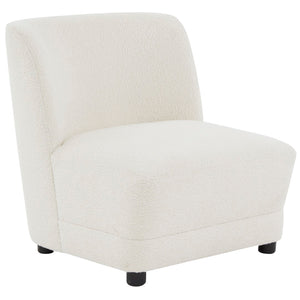 Safavieh Nessa Boucle Accent Chair Ivory / Black Wood / Fabric / Foam SFV4825A