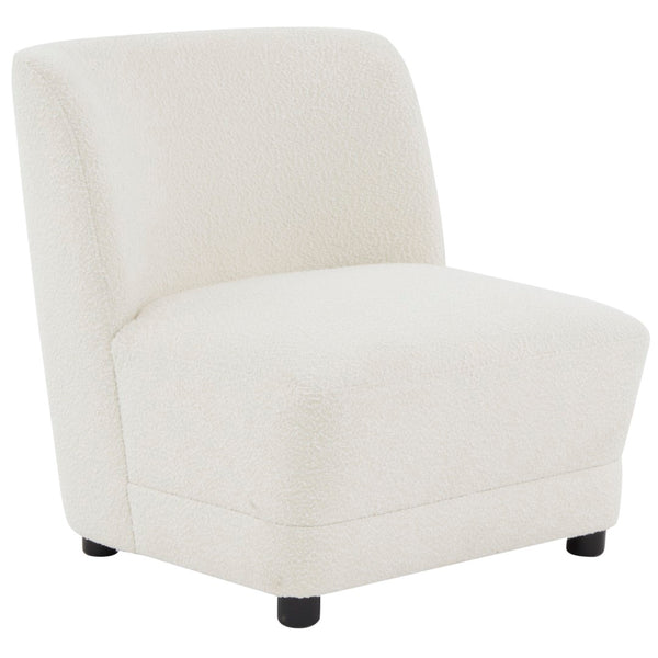 Safavieh Nessa Boucle Accent Chair Ivory / Black Wood / Fabric / Foam SFV4825A