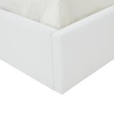 Safavieh Rosita Low Profile Tufted Queen Bed XII23 Ivory Wood / Fabric / Foam SFV4826A-Q-2BX