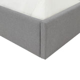 Safavieh Rosita Low Profile Tufted Queen Bed XII23 Light Grey Wood / Fabric / Foam SFV4826B-Q-2BX