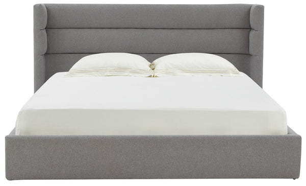 Safavieh Olivianna Low Profile Queen Bed XII23 Light Grey Wood / Fabric / Foam SFV4827B-Q-2BX