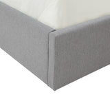 Safavieh Jaybella Low Profile Tufted Queen Bed XII23 Light Grey Wood / Fabric / Foam SFV4828B-Q-2BX