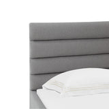 Safavieh Jaybella Low Profile Tufted Queen Bed XII23 Light Grey Wood / Fabric / Foam SFV4828B-Q-2BX