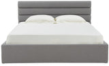 Safavieh Jaybella Low Profile Tufted Queen Bed XII23 Light Grey Wood / Fabric / Foam SFV4828B-Q-2BX