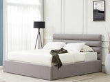 Safavieh Jaybella Low Profile Tufted Queen Bed XII23 Light Grey Wood / Fabric / Foam SFV4828B-Q-2BX