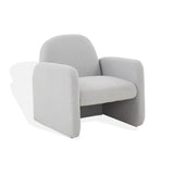 Safavieh Patsy Chiclet Accent Chair Light Grey Wood / Fabric / Foam SFV4829A