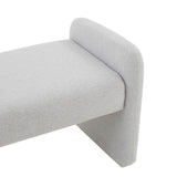 Safavieh Patsy Chiclet Bench Light Grey Wood / Fabric / Foam SFV4830A