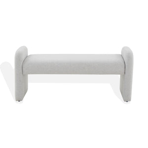 Safavieh Patsy Chiclet Bench Light Grey Wood / Fabric / Foam SFV4830A