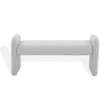 Safavieh Patsy Chiclet Bench Light Grey Wood / Fabric / Foam SFV4830A