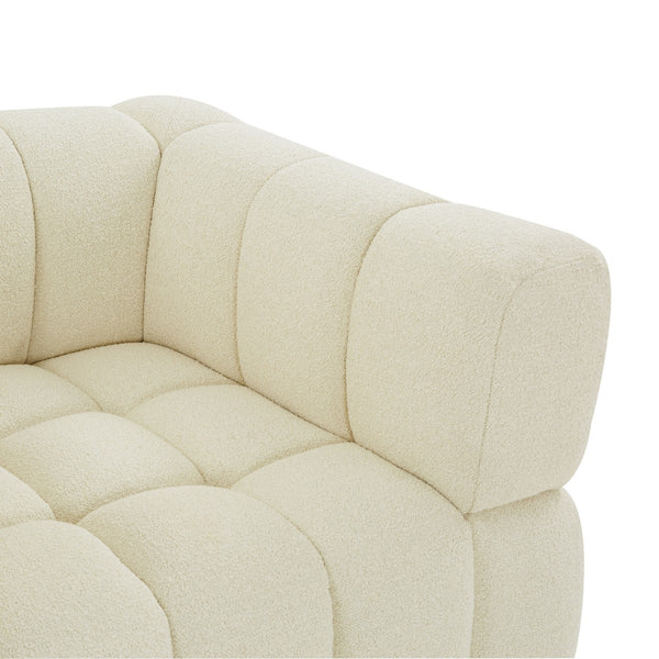 Safavieh Calyna Tufted Boucle Accent Chair Cream 37.8 IN W x 33.1 IN D x 27.4 IN H