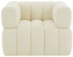 Safavieh Calyna Tufted Boucle Accent Chair Cream 37.8 IN W x 33.1 IN D x 27.4 IN H