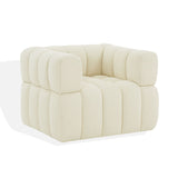 Safavieh Calyna Tufted Boucle Accent Chair Cream 37.8 IN W x 33.1 IN D x 27.4 IN H