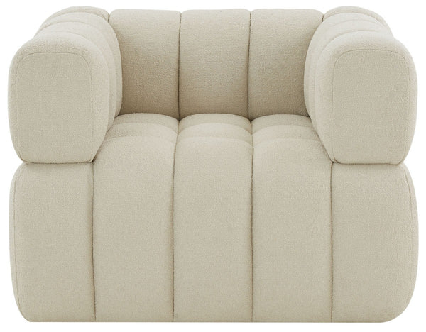 Safavieh Calyna Tufted Boucle Accent Chair Light Grey 37.8 IN W x 33.1 IN D x 27.4 IN H