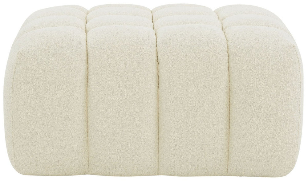 Safavieh Calyna Tufted Boucle Ottoman Cream 35.6 IN W x 30.5 IN D x 17.1 IN H