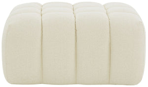 Safavieh Calyna Tufted Boucle Ottoman Cream 35.6 IN W x 30.5 IN D x 17.1 IN H