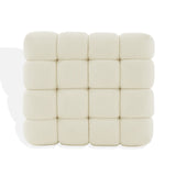 Safavieh Calyna Tufted Boucle Ottoman Cream 35.6 IN W x 30.5 IN D x 17.1 IN H