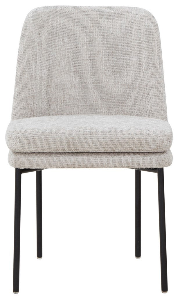 Safavieh Tamarie Chenille Dining Chair Light Grey / Black SFV4835A