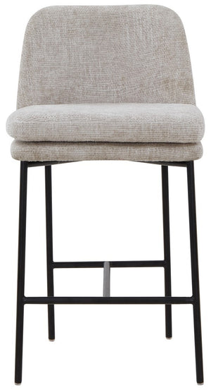 Safavieh Tamarie Chenille Counter Stool Light Grey / Black SFV4836A