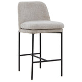 Safavieh Tamarie Chenille Counter Stool Light Grey / Black SFV4836A