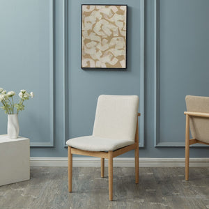 Safavieh Abriella Boucle Dining Chair Cream / Natural SFV4841A