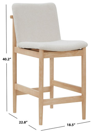 Safavieh Abriella Boucle Counter Stool Cream / Natural SFV4842A