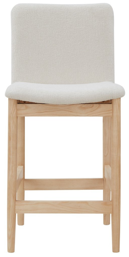 Safavieh Abriella Boucle Counter Stool Cream / Natural SFV4842A