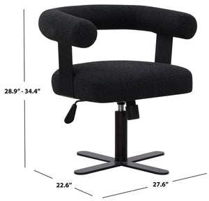 Safavieh Baron Adjustable Swivel Desk Chair Black SFV4843A
