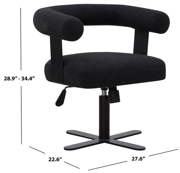 Safavieh Baron Adjustable Swivel Desk Chair Black SFV4843A