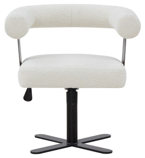 Safavieh Baron Adjustable Swivel Desk Chair Ivory / Black SFV4843B