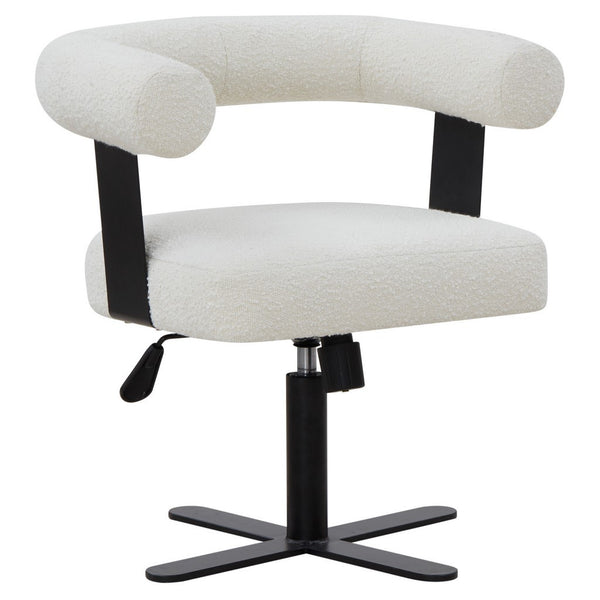 Safavieh Baron Adjustable Swivel Desk Chair Ivory / Black SFV4843B